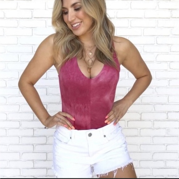 ⭐️4/$20 BUNDLE ITEM⭐️ Dainty Hooligan Tie-Dye Lace Up Bodysuit Size Small - Picture 2 of 8